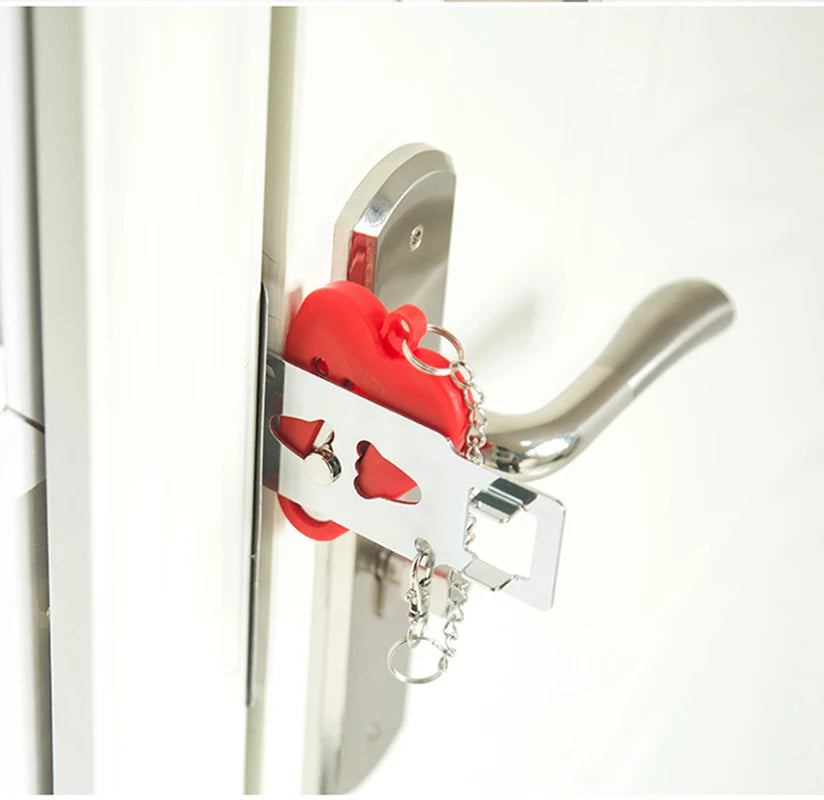 No Drill Door Lock – Portable Travel Security Latch for Hotel & Home