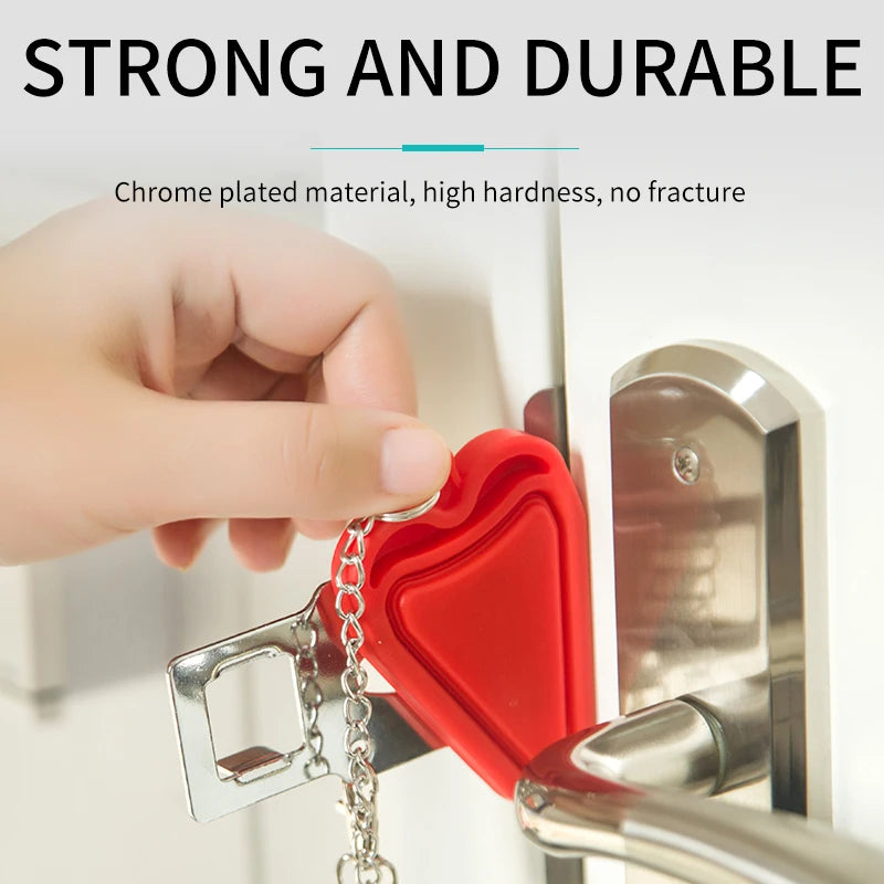 No Drill Door Lock – Portable Travel Security Latch for Hotel & Home