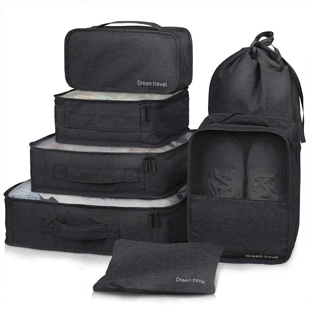 8/7/6 Pieces Set Travel Organizer Storage Bags Suitcase Packing Cubes Set Cases Portable Folding Luggage Clothes Shoe Tidy Pouch